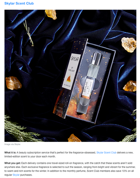 Yahoo Style Names Skylar Scent Club as Best Beauty Subscription Box